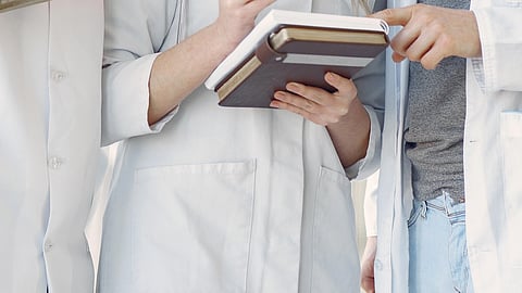 An image of medical college students.