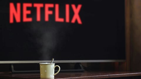 Image of Netflix logo with a caption stating it is the world's most popular streaming service.