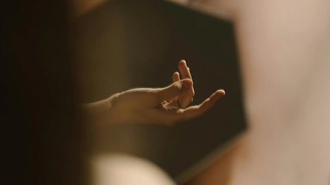 Image of a woman's hand in a very feminine gesture.
