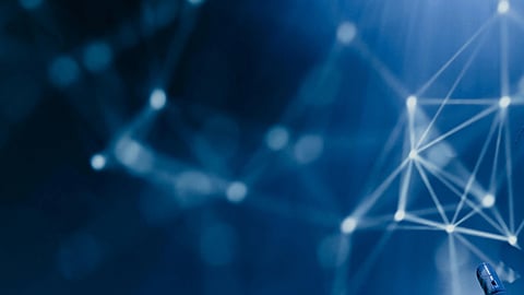 Image of graphics of different shades of blue.