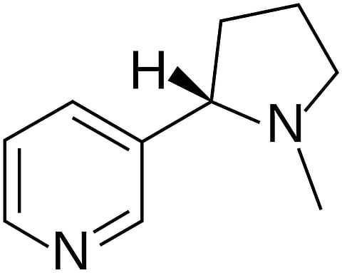 An image of nicotine chemical formulae.