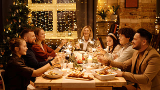 An image of a family holiday dinner.