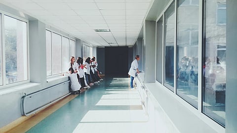 An image of a hospital lobby.