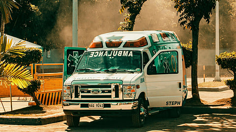 A picture of an ambulance.