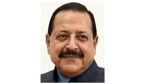 An image Union Minister Jitendra Singh with short black hair, wearing a suit. 
