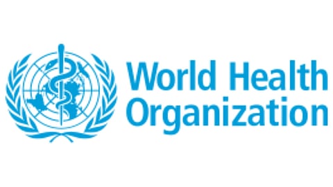 World Health Organization (WHO) logo displayed on a plain background.
