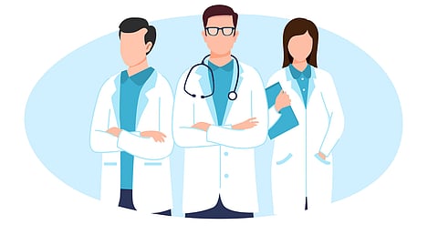 Flat background with medics