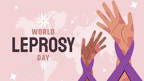 Flat illustration for world leprosy day observance