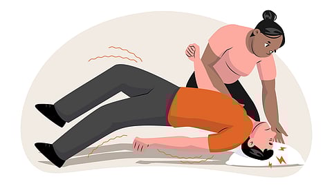 Hand drawn flat design epilepsy illustration