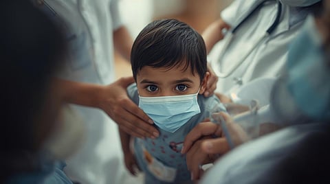 1 year old Indian boy admitted in hospital.