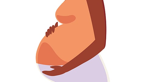 Teenage pregnancy illustration.