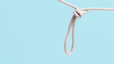 Hanging twine strong white rope