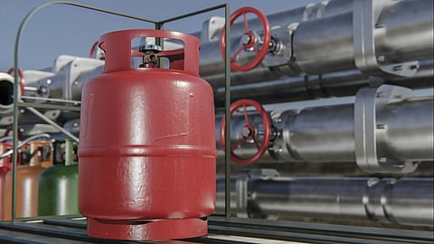 3d rendering of gas cylinder