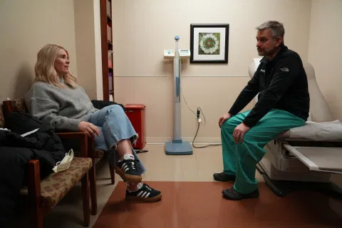 Amy Piccioli with doctor from Northwestern medicine. 