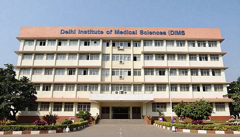 Hospital building with name Delhi Institute of Medical Sciences (DIMS)