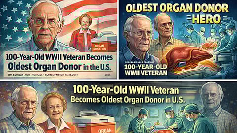 Depiction of 100-Year-Old WWII Veteran Becoming the Oldest Organ Donor in the United States