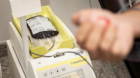 Blood transfusion machine.