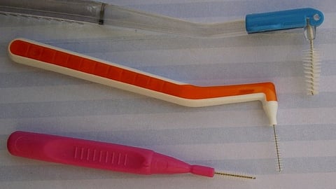 3 Interdental brushes of different types. 