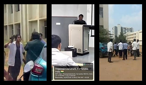 Screenshots of the professors proposal and subsequent assault 