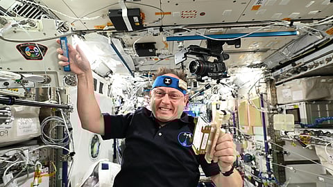 Michael Fincke on the International Space Station.
