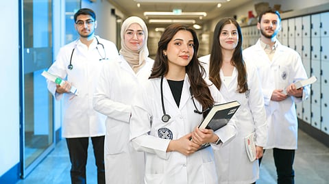 A group of medical students standing together.