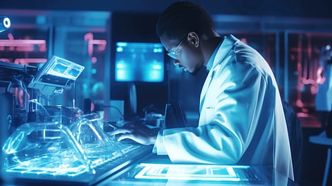 Doctor from the future concept.