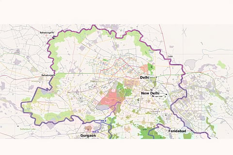 Delhi Map.