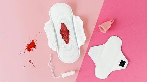 Period pad, cup and tampon.