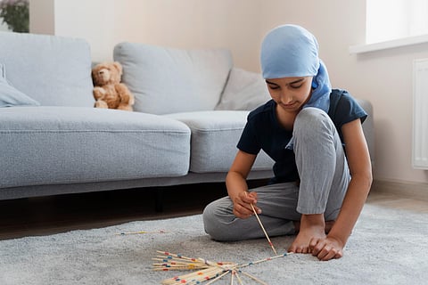 Child suffering from cancer