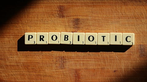 Probiotic with letter boxes.