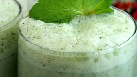 Mint Chhas in a glass