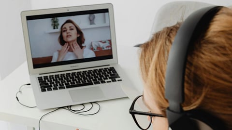 An ongoing virtual doctor's appointment.