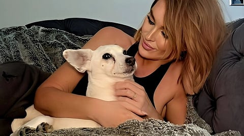 Claire Hobson with her dog