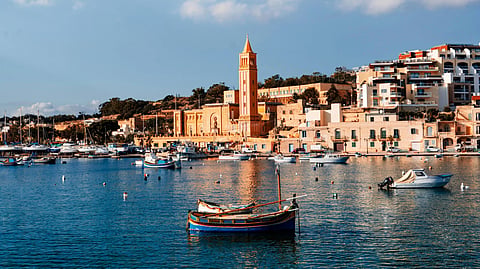 Malta city and sea.