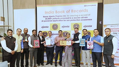 Ajanta Dermatology has earned recognition from the India Book of Records.