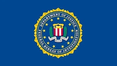 Logo for FBI in blue.