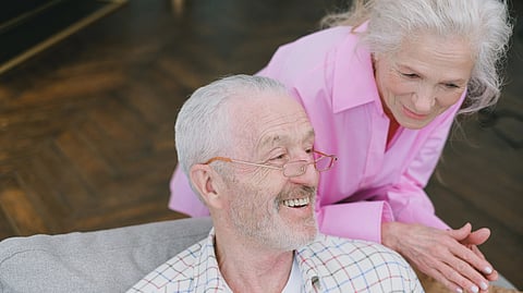 2 older people, one man and a woman.