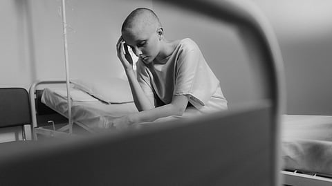 A cancer patient in hospital.