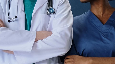 A doctor and nurse.