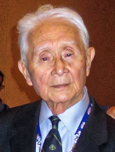 Thomas Noguchi, forensic scientist, at the 68th Annual Scientific Meeting of the American Academy of Forensic Sciences in Las Vegas 2016.