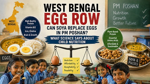 Children eating Mid-Day Meal