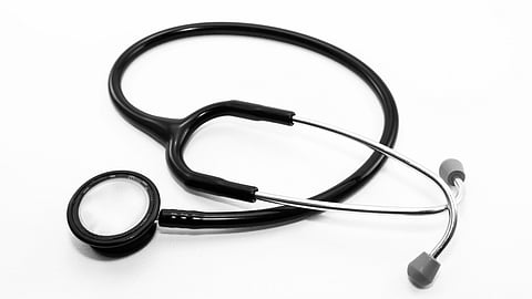 An stethoscope with Black.
