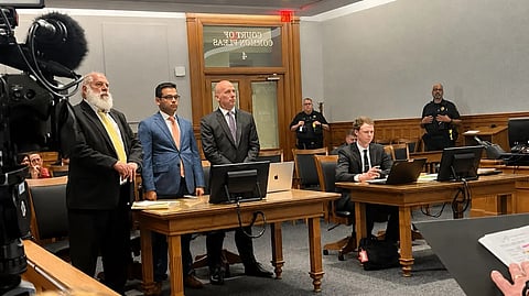Advait Deshmukh during court proceedings in the Toledo Hospital hidden camera case.