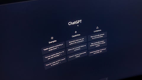 Chatgpt on black screen
