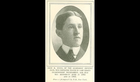 Golfer, socialite and industrialist Eben Byers in 1903