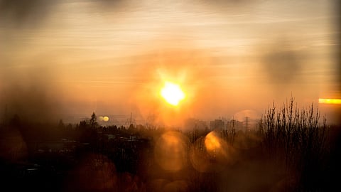 Summer sun and scorching heat