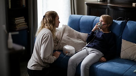 A Child diagnosed with Asthma
