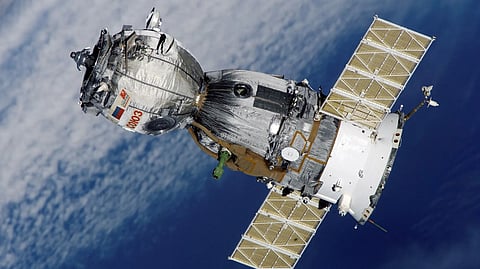 A spacecraft in space