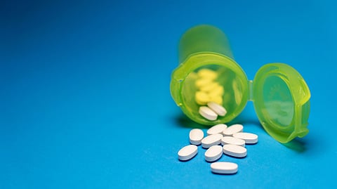 Medicine in a storage container