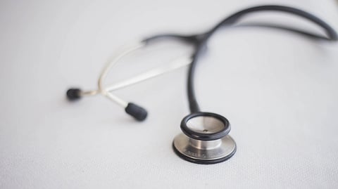 A stethoscope in black colour.